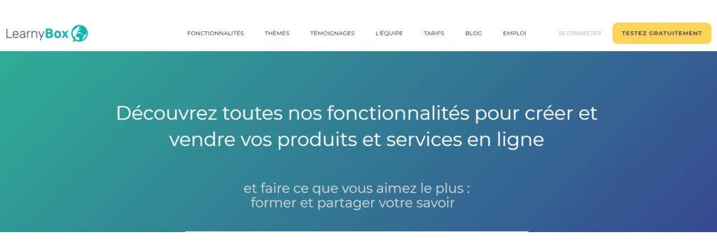 learnybox page acceuil