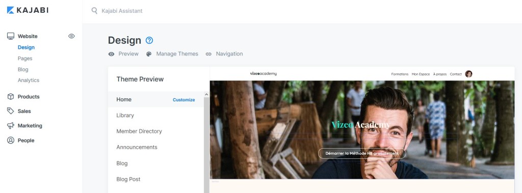 plateforme formation en ligne kajabi