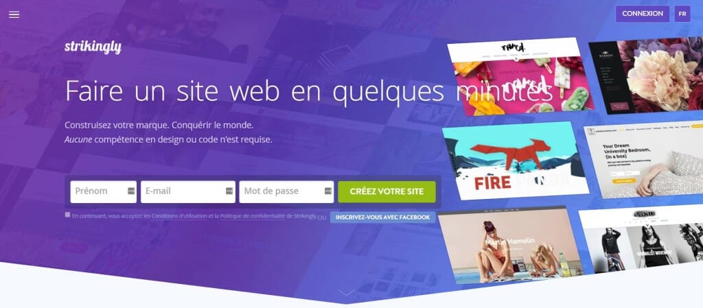 strikingly site no code