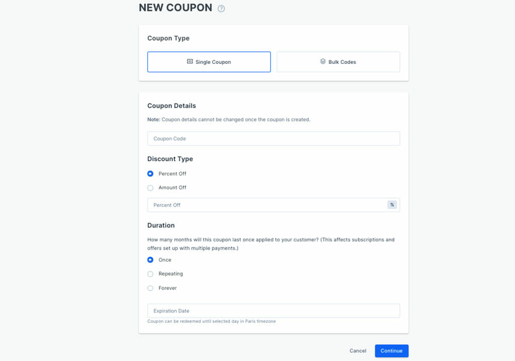 creer coupon discount kajabi