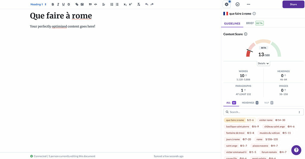 content editor surfer seo redaction contenu