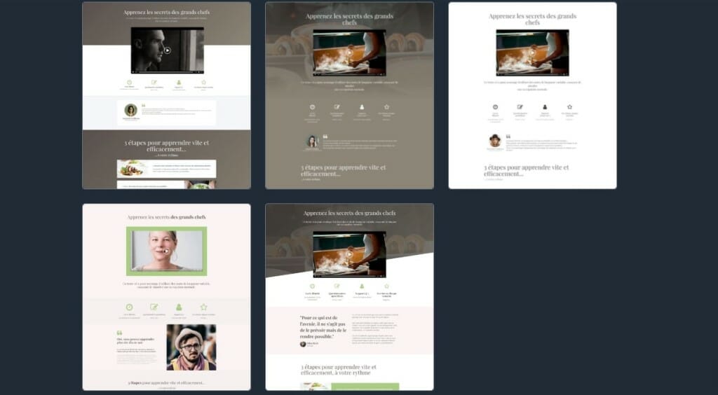creation landing page learnybox