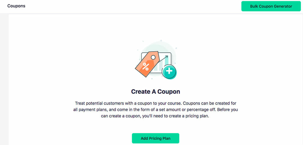 creer coupon discount teachable