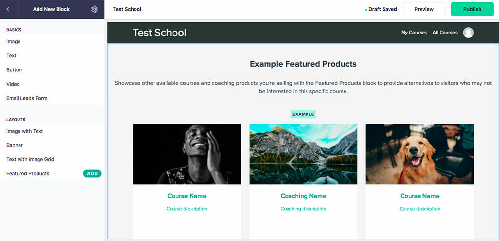 creer produit dans teachable