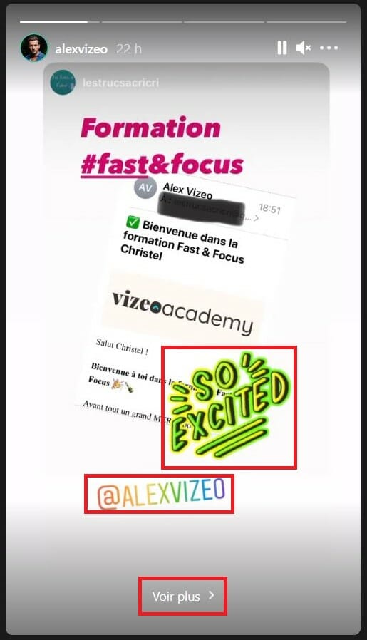 format story instagram alex vizeo