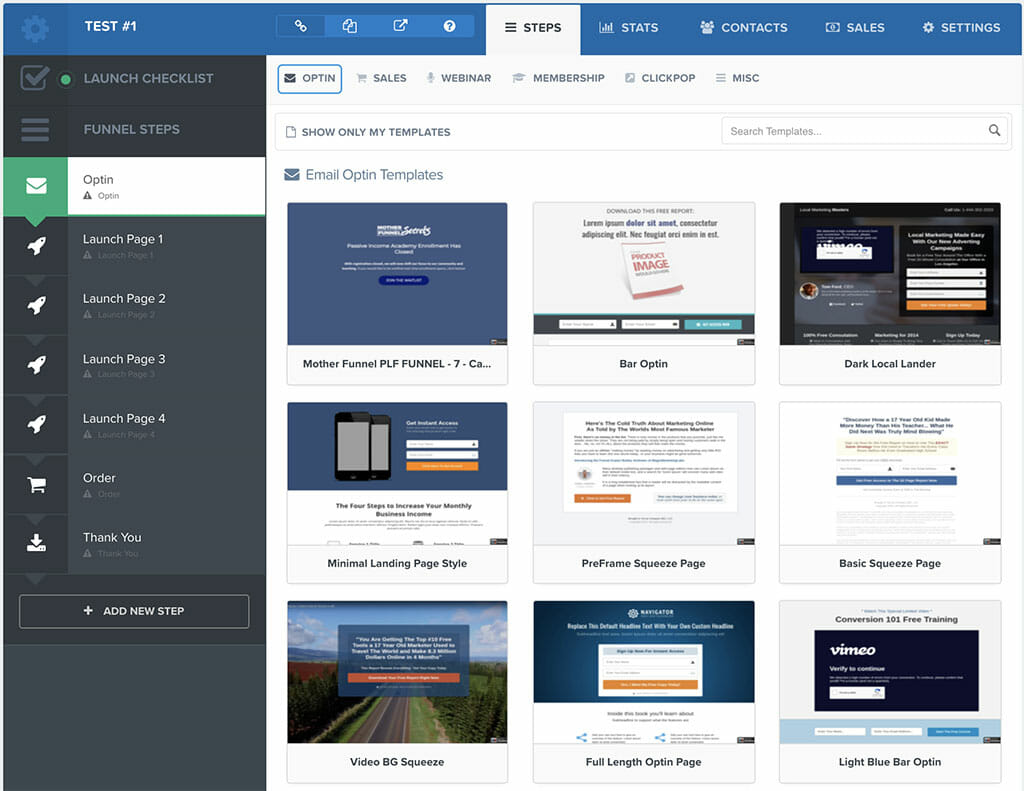 templates pages avis clickfunnels