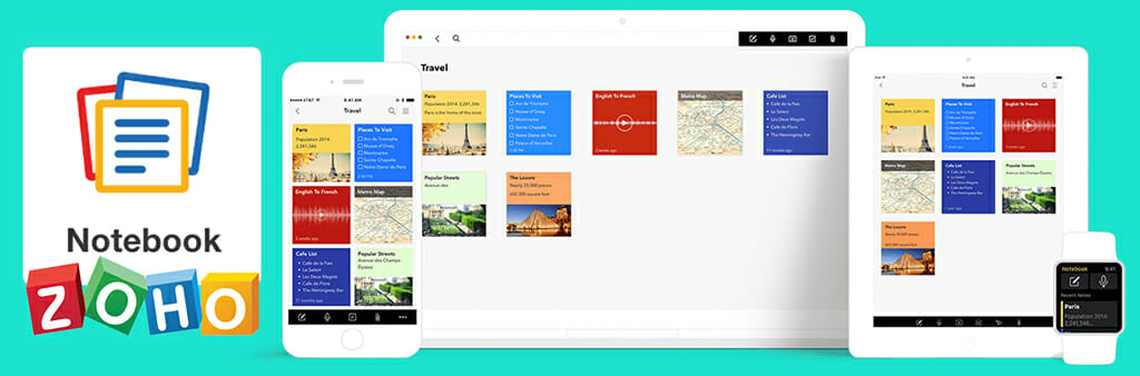 outil organisation zoho notebook