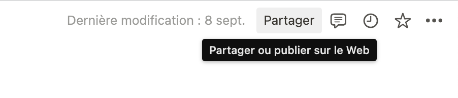 partager page notion