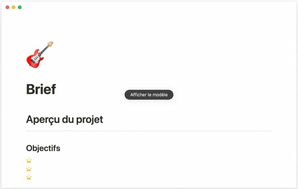 brief modele notion